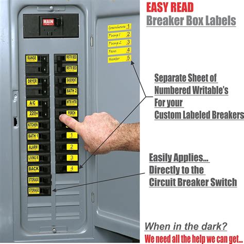 electrical breaker box labeling chart